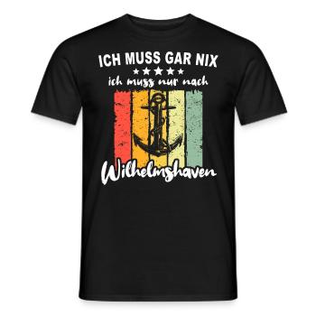 Lustige Wilhelmshaven Sprüche - Männer T-Shirt - Schwarz - Vorne - AI Model Male 178 light (178cm)