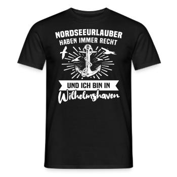 Wilhelmshaven Sprüche - Männer T-Shirt - Schwarz - Vorne - AI Model Male 178 light (178cm)