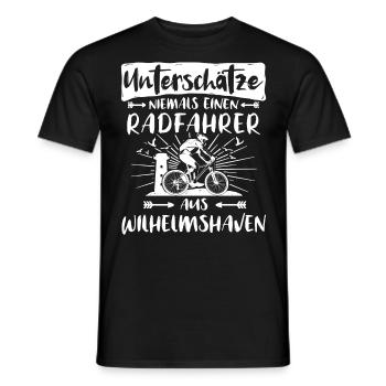 Wilhelmshaven Fahrrad Wilhelmshavener Radfahrer - Männer T-Shirt - Schwarz - Vorne - AI Model Male 178 light (178cm)