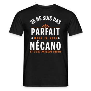 Mécanicien cadeau pour Garagiste Bricoleur Rigolo - T-shirt homme - noir - Devant - AI Model Male 178 light (178cm)