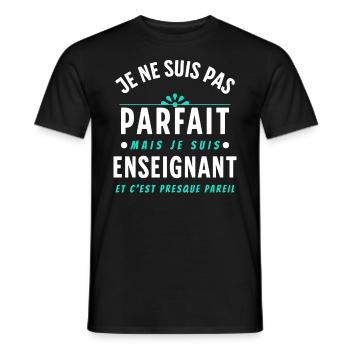 Enseignant Cadeau Professeur Citation Rigolo Prof - T-shirt homme - noir - Devant - AI Model Male 178 light (178cm)