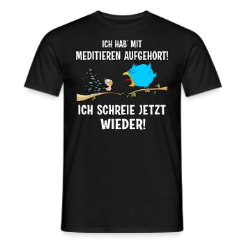 Ich schreie jetzt wieder - Männer T-Shirt - Schwarz - Vorne - AI Model Male 178 light (178cm)