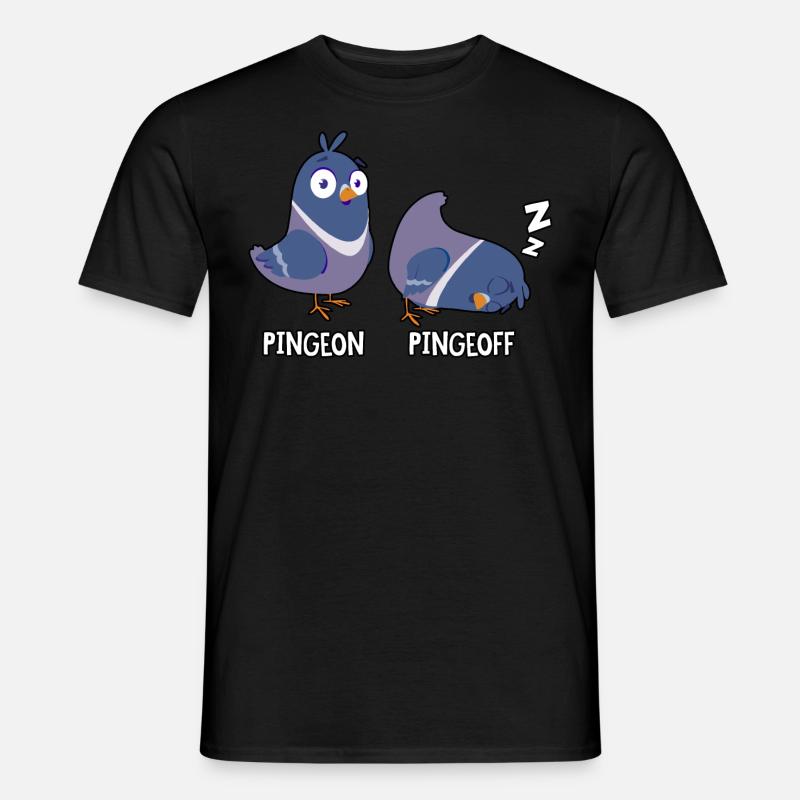 Pingeon Pingeoff - Männer T-Shirt - Schwarz