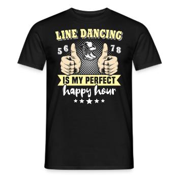 Line Dancing Perfect - Männer T-Shirt - Schwarz - Vorne - AI Model Male 178 light (178cm)