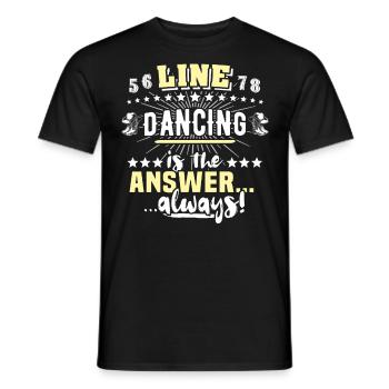 Dictons de danse en ligne - T-shirt homme - noir - Devant - AI Model Male 178 light (178cm)