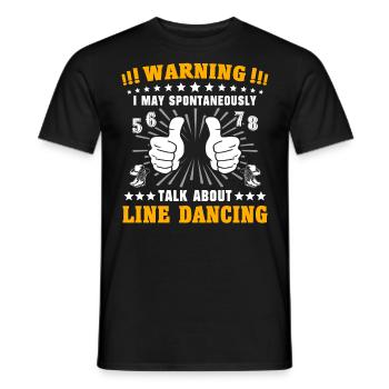 Line Dancing Talking - Männer T-Shirt - Schwarz - Vorne - AI Model Male 178 light (178cm)