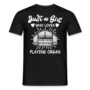 Orgelspieler Organist Mädchen - Männer T-Shirt - Schwarz - Vorne - AI Model Male 178 light (178cm)