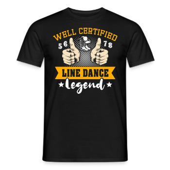 Line Dance Legend Line Dancing - Men's T-Shirt - black - Front - AI Model Male 178 light (178cm)