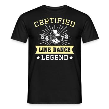 Line Dance Legend Line Dancing - Men's T-Shirt - black - Front - AI Model Male 178 light (178cm)