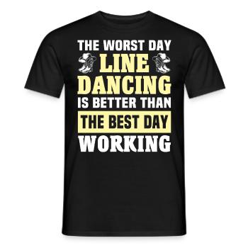 Journée de danse en ligne Danse en ligne - T-shirt homme - noir - Devant - AI Model Male 178 light (178cm)