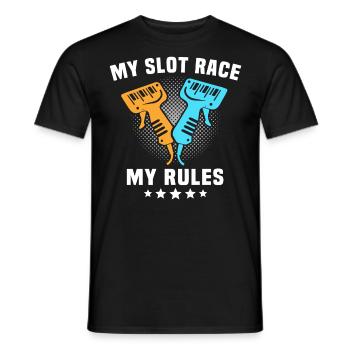 Slot Car Racing Slotrace - Men's T-Shirt - black - Front - AI Model Male 178 light (178cm)