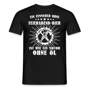 Zimmermann Zimmerer Zimmerleute - Männer T-Shirt - Schwarz - Vorne - AI Model Male 178 light (178cm)