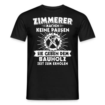 Zimmermann Zimmerer - Männer T-Shirt - Schwarz - Vorne - AI Model Male 178 light (178cm)