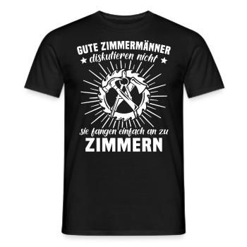 Zimmermann Zimmerer - Männer T-Shirt - Schwarz - Vorne - AI Model Male 178 light (178cm)