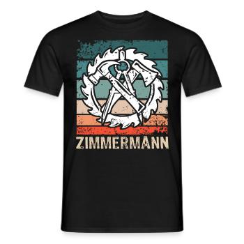 Zimmermann Zimmerer Zimmerei - Männer T-Shirt - Schwarz - Vorne - AI Model Male 178 light (178cm)
