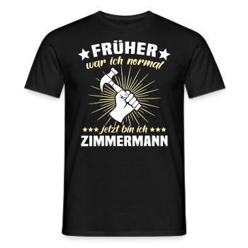 Zimmermann Zimmerer Zimmerei - Männer T-Shirt - Schwarz - Vorne - AI Model Male 178 light (178cm)