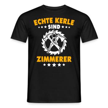 Zimmermann Zimmerer Zimmerei - Männer T-Shirt - Schwarz - Vorne - AI Model Male 178 light (178cm)
