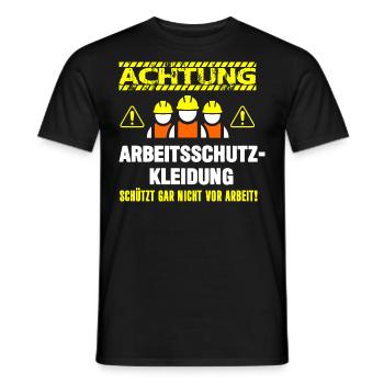 Arbeitsschutzkleidung - Männer T-Shirt - Schwarz - Vorne - AI Model Male 178 light (178cm)