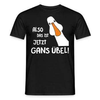 Gans übel - Männer T-Shirt - Schwarz - Vorne - AI Model Male 178 light (178cm)