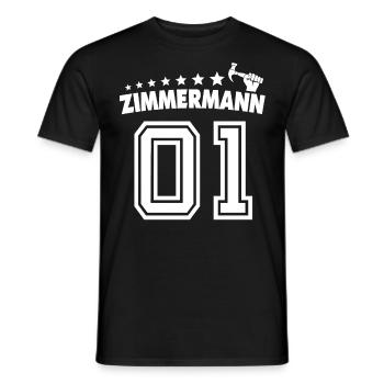 Zimmermann Zimmerer Zimmerleute - Männer T-Shirt - Schwarz - Vorne - AI Model Male 178 light (178cm)