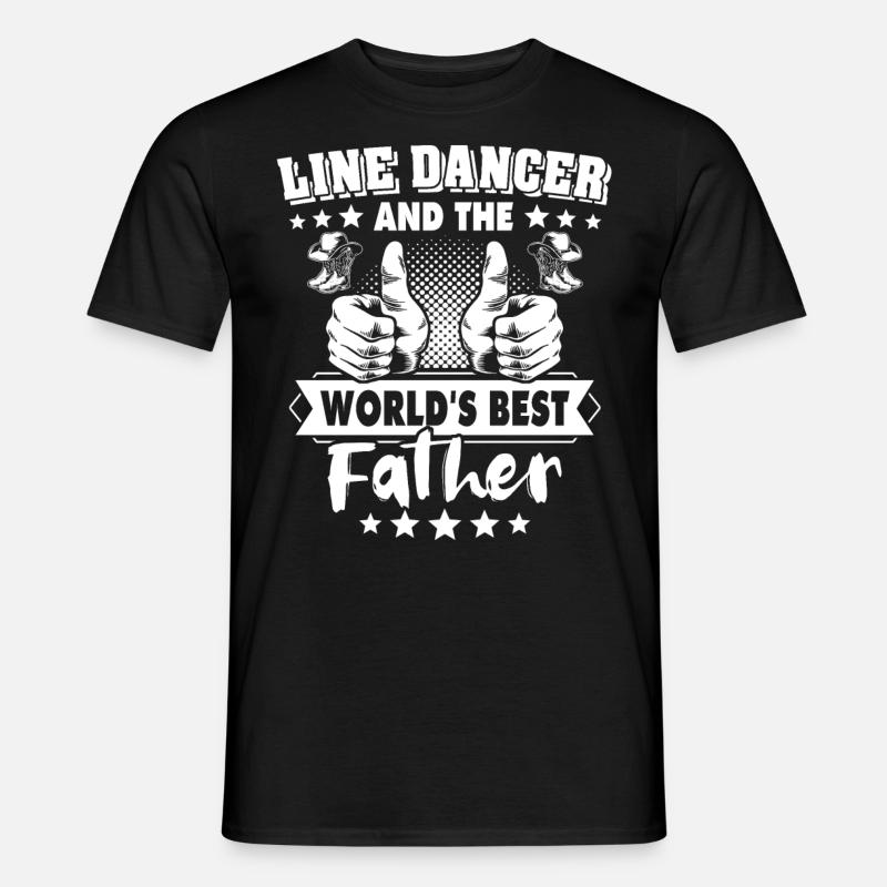 Line Dancing Papa - Männer T-Shirt - Schwarz