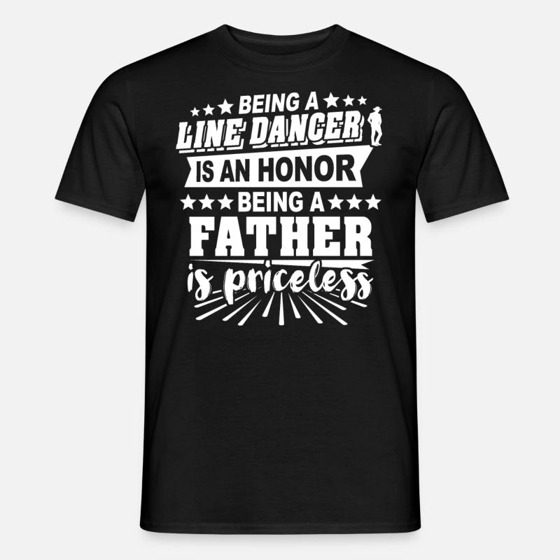 Line Dancing Papa - Männer T-Shirt - Schwarz