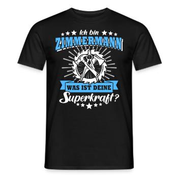 Zimmermann Job Zimmerer - Männer T-Shirt - Schwarz - Vorne - AI Model Male 178 light (178cm)