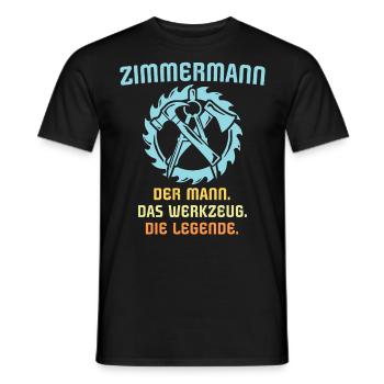 Zimmermann Job Zimmerer - Männer T-Shirt - Schwarz - Vorne - AI Model Male 178 light (178cm)