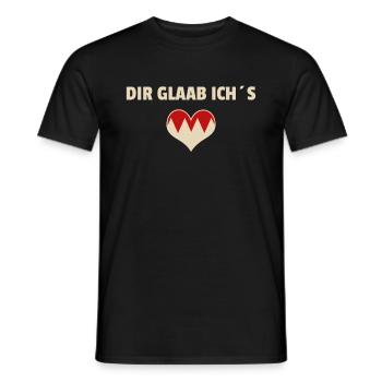 Dir Glaab ich´s - Franken fränkisch fränggisch - Männer T-Shirt - Schwarz - Vorne - AI Model Male 178 light (178cm)
