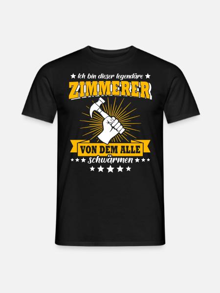Zimmermann Zimmerer Zimmerleute - Männer T-Shirt - Schwarz