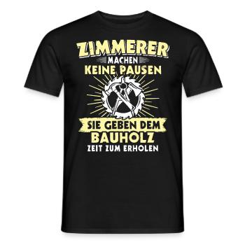 Zimmermann Zimmerer Zimmerleute - Männer T-Shirt - Schwarz - Vorne - AI Model Male 178 light (178cm)