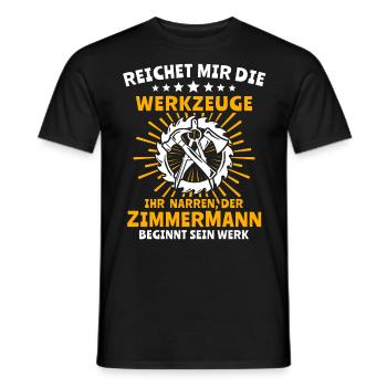 Zimmermann Zimmerer Zimmerleute - Männer T-Shirt - Schwarz - Vorne - AI Model Male 178 light (178cm)