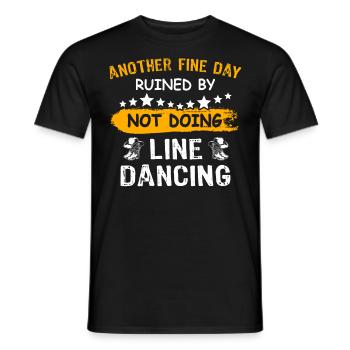 Line Dancer Line Dancing - Männer T-Shirt - Schwarz - Vorne - AI Model Male 178 light (178cm)