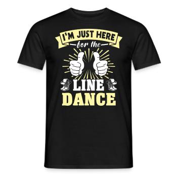 Line Dancer Line Dancing - Männer T-Shirt - Schwarz - Vorne - AI Model Male 178 light (178cm)