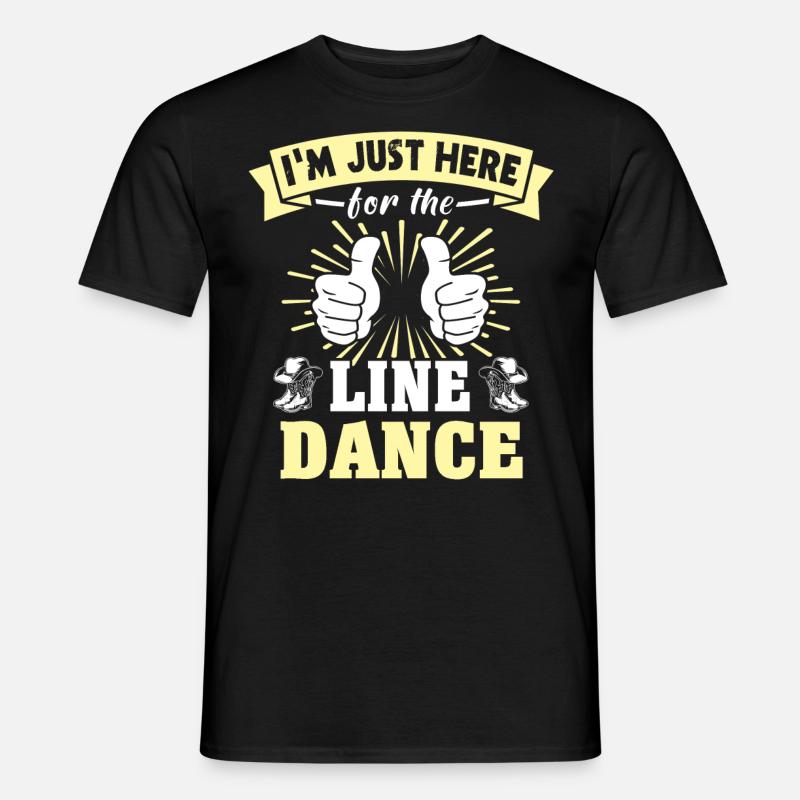 Line Dancer Line Dancing - Männer T-Shirt - Schwarz