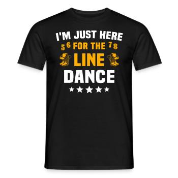 Line Dancer Line Dancing - Männer T-Shirt - Schwarz - Vorne - AI Model Male 178 light (178cm)