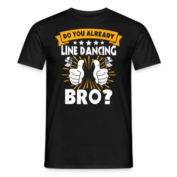 Line Dancer Line Dancing - Männer T-Shirt - Schwarz - Vorne - AI Model Male 178 light (178cm)