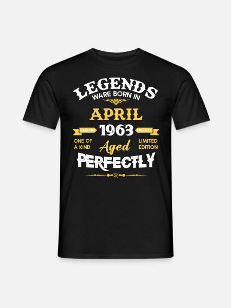 Vintage gerijpt tot perfectie april 1963 - Heren T-shirt - zwart
