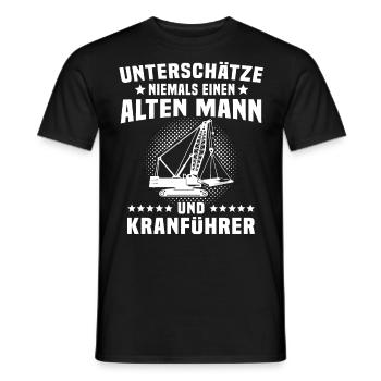 Kranfahrer Kranführer Kran - Männer T-Shirt - Schwarz - Vorne - AI Model Male 178 light (178cm)