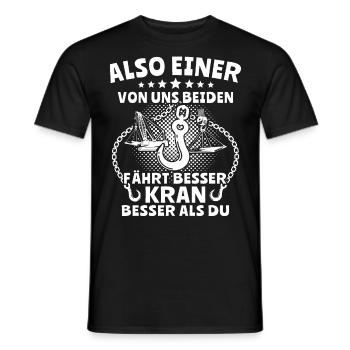 Kranfahrer Kranführer Kran - Männer T-Shirt - Schwarz - Vorne - AI Model Male 178 light (178cm)