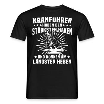 Kranfahrer Kranführer Kran - Männer T-Shirt - Schwarz - Vorne - AI Model Male 178 light (178cm)
