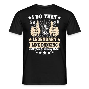 Cadeau de danse en ligne - T-shirt homme - noir - Devant - AI Model Male 178 light (178cm)