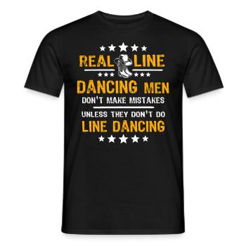 Line Dance Line Dancing - Männer T-Shirt - Schwarz - Vorne - AI Model Male 178 light (178cm)