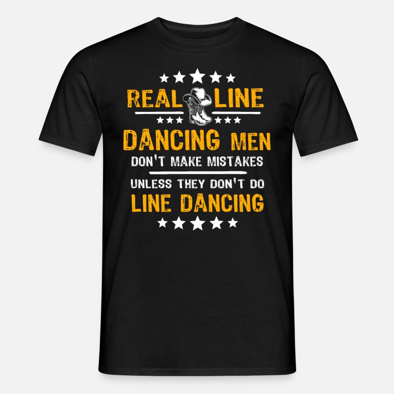 Line Dance Line Dancing - Männer T-Shirt - Schwarz