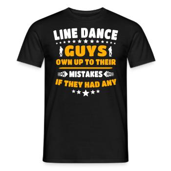 Line Dance Line Dancing - Männer T-Shirt - Schwarz - Vorne - AI Model Male 178 light (178cm)