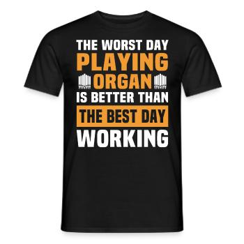 Orgelspieler Organist Orgel - Männer T-Shirt - Schwarz - Vorne - AI Model Male 178 light (178cm)