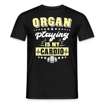 Orgelspieler Organist Orgel - Männer T-Shirt - Schwarz - Vorne - AI Model Male 178 light (178cm)