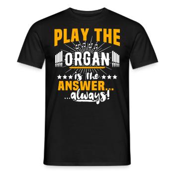 Orgelspieler Organist Orgel - Männer T-Shirt - Schwarz - Vorne - AI Model Male 178 light (178cm)