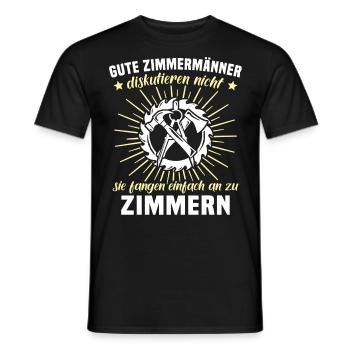 Zimmerer Sprüche Zimmermann - Männer T-Shirt - Schwarz - Vorne - AI Model Male 178 light (178cm)