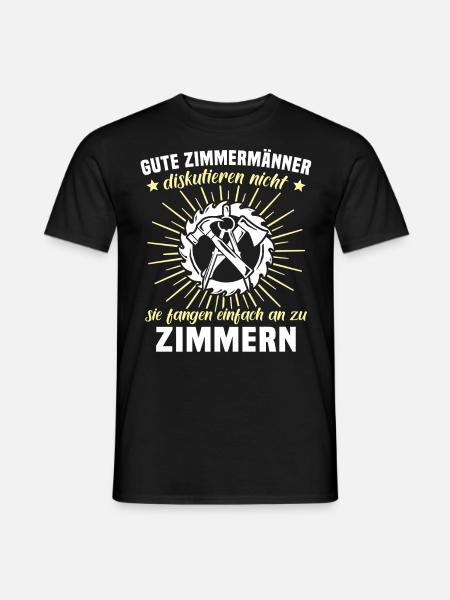 Zimmerer Sprüche Zimmermann - Männer T-Shirt - Schwarz
